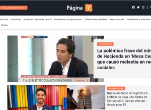 How pagina7.cl looks like on a tablet such as an iPad.