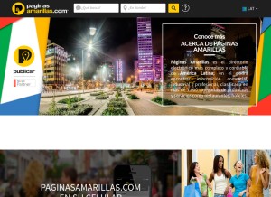 How paginasamarillas.com looks like on a tablet such as an iPad.