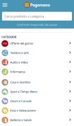 How pagomeno.it looks like on a mobile device such as an iPhone.
