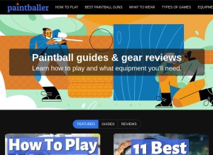 How paintballer.co looks like on a tablet such as an iPad.