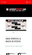 How paintballgateway.com looks like on a mobile device such as an iPhone.