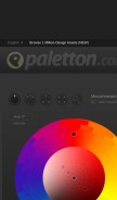 How paletton.com looks like on a mobile device such as an iPhone.