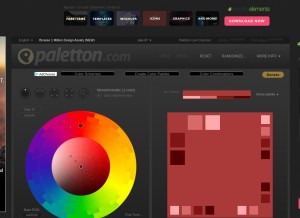 How paletton.com looks like on a tablet such as an iPad.