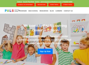 How palsnorthedison.com looks like on a tablet such as an iPad.