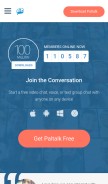 How paltalkconnect.com looks like on a mobile device such as an iPhone.