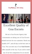 How pamelaingoa.com looks like on a mobile device such as an iPhone.