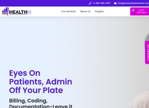 How panahealthcaresolutions.com looks like on a tablet such as an iPad.