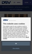 How panalpina.com looks like on a mobile device such as an iPhone.