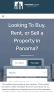 How panamaequity.com looks like on a mobile device such as an iPhone.