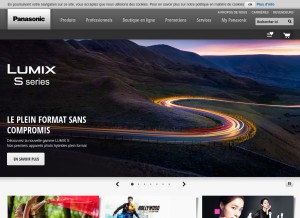 How panasonic.eu looks like on a tablet such as an iPad.