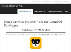 How pandagamepadproapk.vip looks like on a tablet such as an iPad.