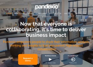 How pandexio.com looks like on a tablet such as an iPad.