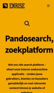 How pandosearch.com looks like on a mobile device such as an iPhone.