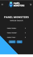 How panelmonsters.com looks like on a mobile device such as an iPhone.
