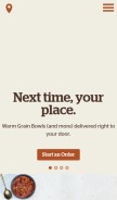 How panerabread.com looks like on a mobile device such as an iPhone.