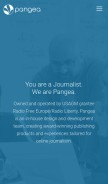 How pangea-cms.com looks like on a mobile device such as an iPhone.