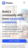 How panion.com looks like on a mobile device such as an iPhone.