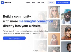 How panion.com looks like on a tablet such as an iPad.