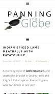 How panningtheglobe.com looks like on a mobile device such as an iPhone.