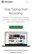 How panopto.com looks like on a mobile device such as an iPhone.