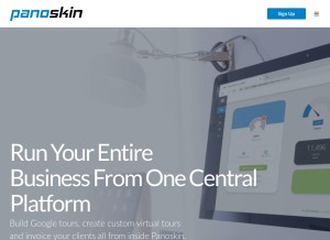 How panoskin.com looks like on a tablet such as an iPad.