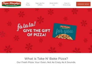 How papamurphys.com looks like on a tablet such as an iPad.