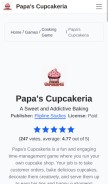 How papascupcakeria.com looks like on a mobile device such as an iPhone.