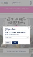 How paperchase.com looks like on a mobile device such as an iPhone.