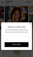 How papercitymag.com looks like on a mobile device such as an iPhone.
