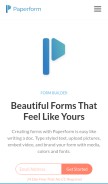 How paperform.co looks like on a mobile device such as an iPhone.