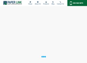 How paperlink.ae looks like on a tablet such as an iPad.
