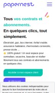 How papernest.com looks like on a mobile device such as an iPhone.