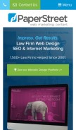 How paperstreet.com looks like on a mobile device such as an iPhone.