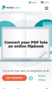 How paperturn.com looks like on a mobile device such as an iPhone.