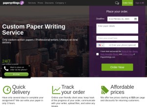 How paperwritings.com looks like on a tablet such as an iPad.