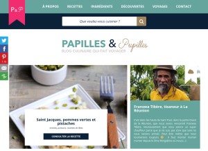 How papillesetpupilles.fr looks like on a tablet such as an iPad.