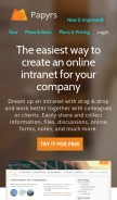 How papyrs.com looks like on a mobile device such as an iPhone.