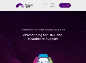 How parachutehealth.com looks like on a tablet such as an iPad.