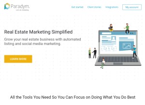 How paradym.com looks like on a tablet such as an iPad.