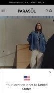 How parasolstore.co.uk looks like on a mobile device such as an iPhone.