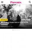 How parents.com looks like on a mobile device such as an iPhone.