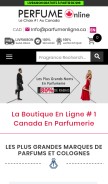 How parfumenligne.ca looks like on a mobile device such as an iPhone.
