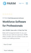 How parim.co looks like on a mobile device such as an iPhone.