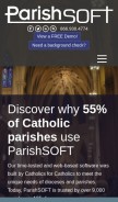 How parishsoft.com looks like on a mobile device such as an iPhone.