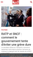 How parismatch.com looks like on a mobile device such as an iPhone.