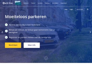 How park-line.nl looks like on a tablet such as an iPad.