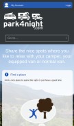 How park4night.com looks like on a mobile device such as an iPhone.