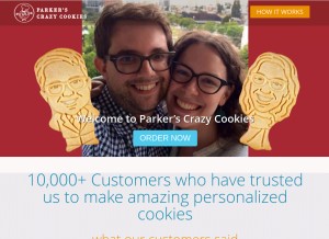 How parkerscrazycookies.com looks like on a tablet such as an iPad.