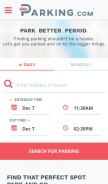 How parking.com looks like on a mobile device such as an iPhone.