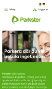 How parkster.se looks like on a mobile device such as an iPhone.